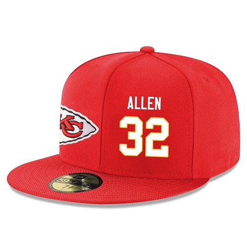 NFL Kansas City Chiefs #32 Marcus Allen Stitched Snapback Adjustable Player Hat - Red/White